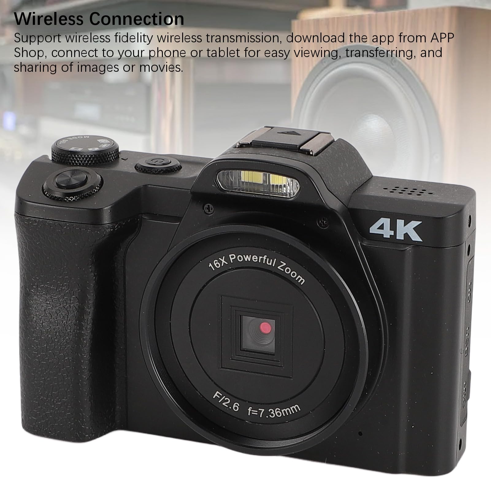 4K HD 48MP Digital Camera with 3.5