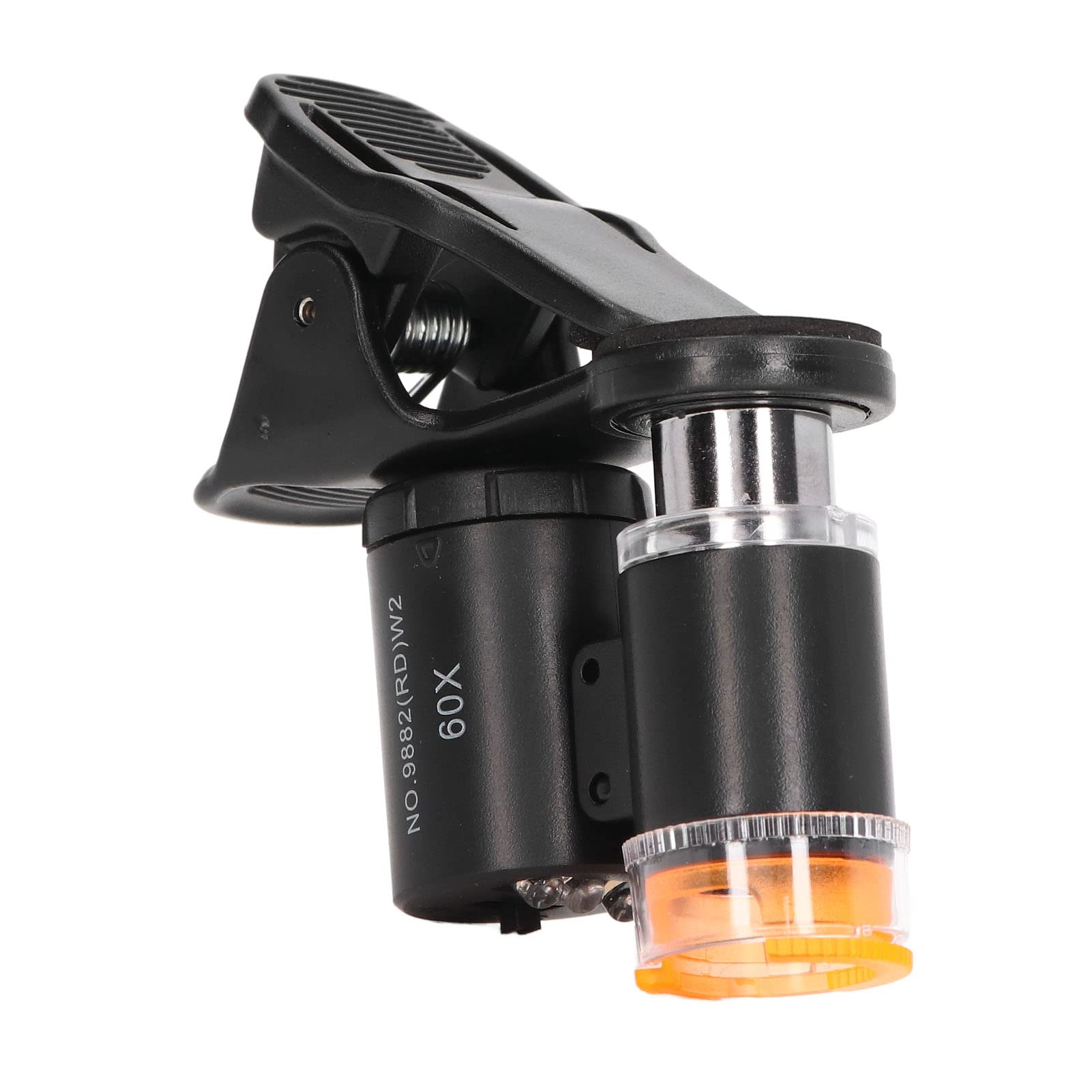60X HD Portable Phone Microscope with LED & UV Light - Clip-On Magnifier Lens for iPhone, Samsung & Most Smartphones - Perfect for Coin Collecting, Jewelry Inspection & Science Education