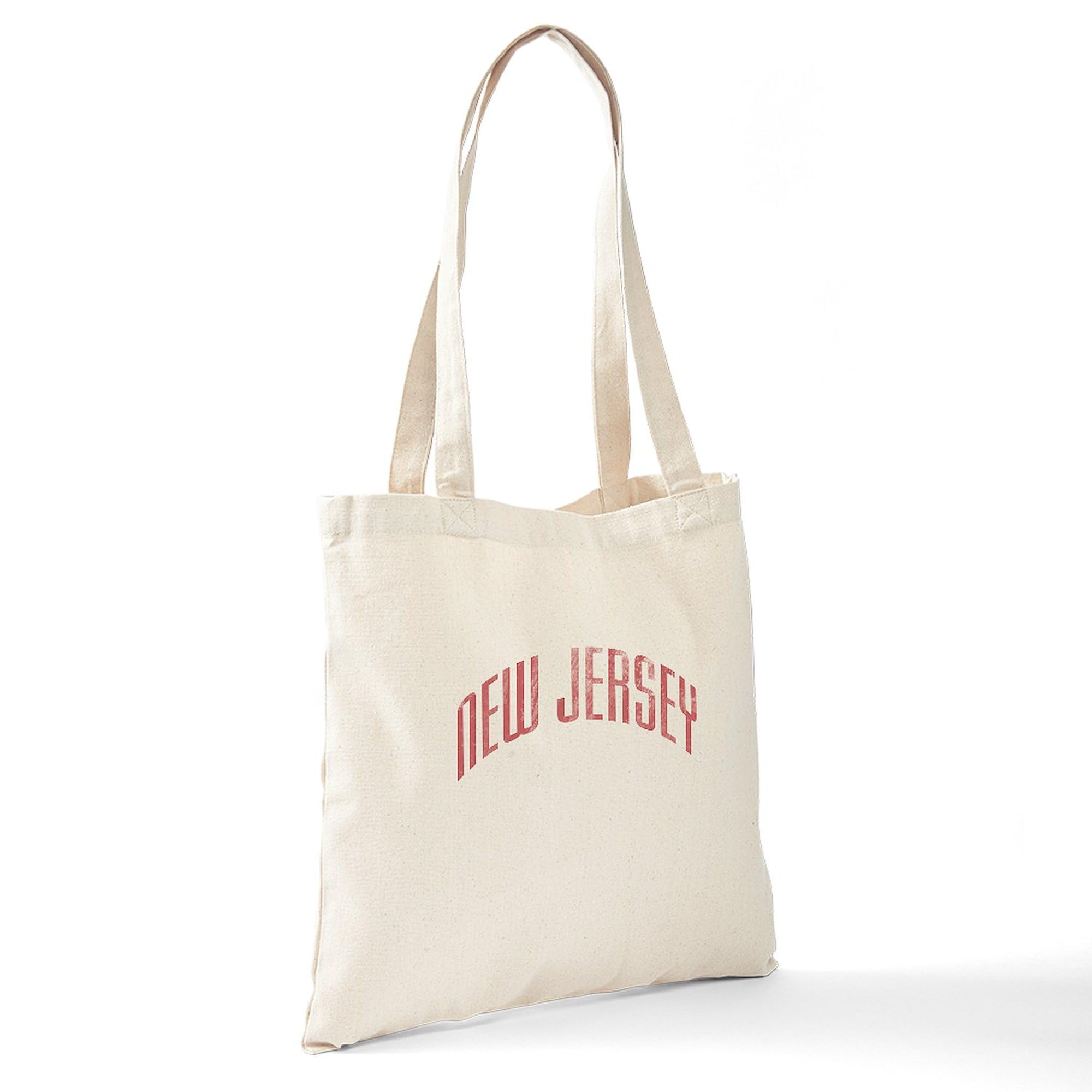 New Jersey Grunge Tote Bag - Natural Canvas Reusable Shopping Bag for Groceries, Beach & Daily Use | Eco-Friendly & Durable