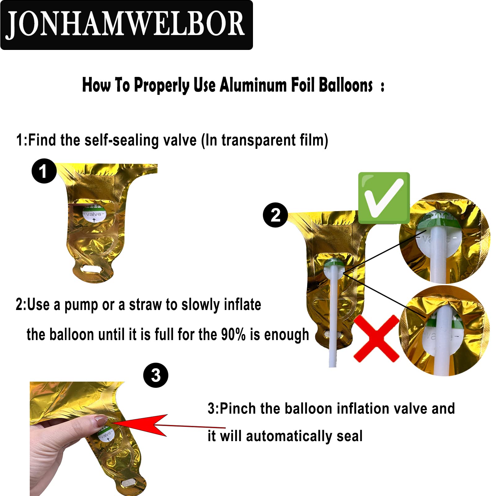 Jonhamwelbor 60 Inch Gold Foil Mylar Balloons - Giant Jumbo Number 60 Balloons for 60th Birthday Party Decorations, Anniversary Events, Women & Men Celebration Supplies - Perfect for Milestone Birthdays, Retirement Parties & Golden Anniversary Decor
