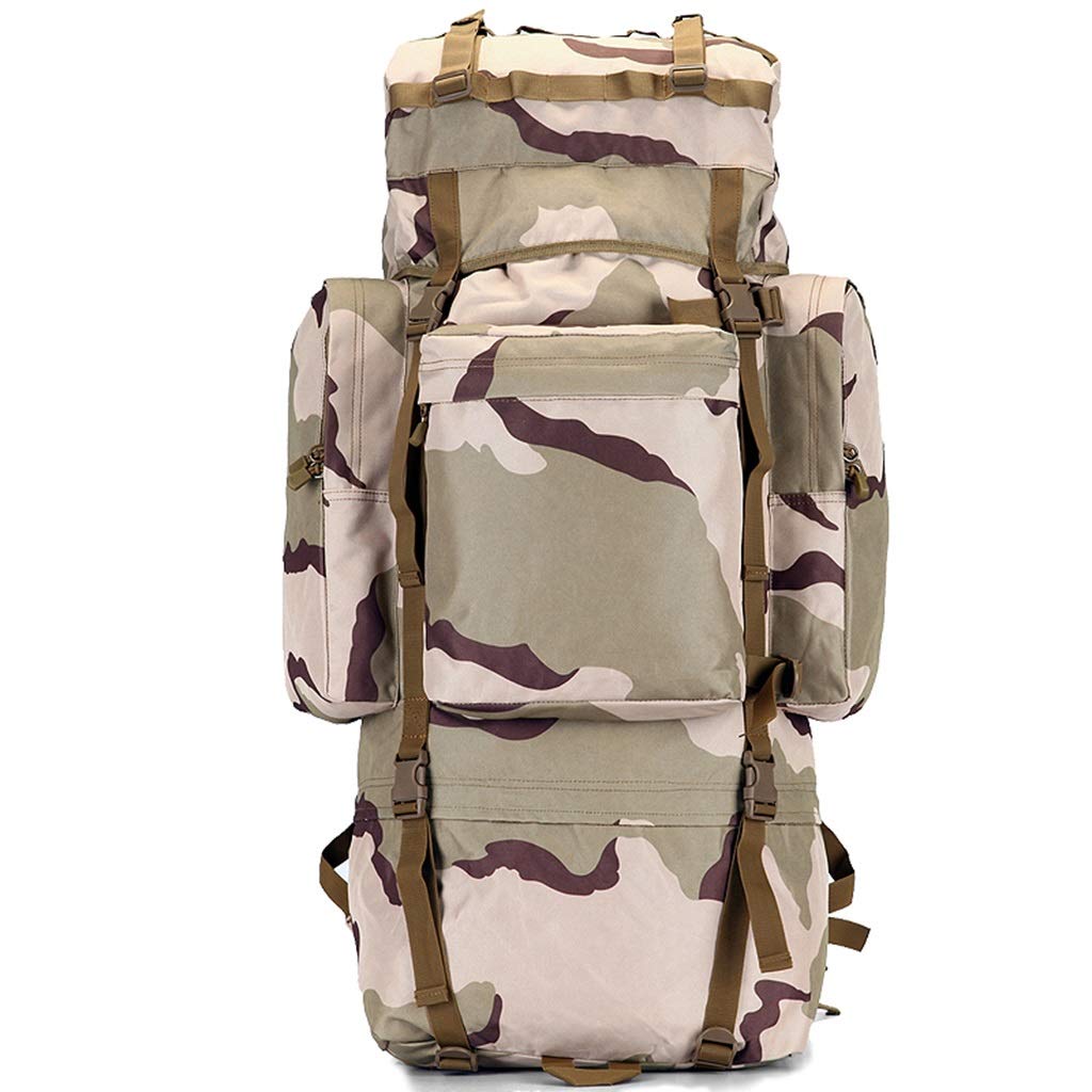 Mesurn 70L Waterproof Sand-Proof Coco Inner Frame Outdoor Hiking Backpack - Durable Camouflage Design for Mountain, Jungle & Adventure Travel - Perfect for Camping, Trekking & Survival Expeditions (Sansha Camouflage)
