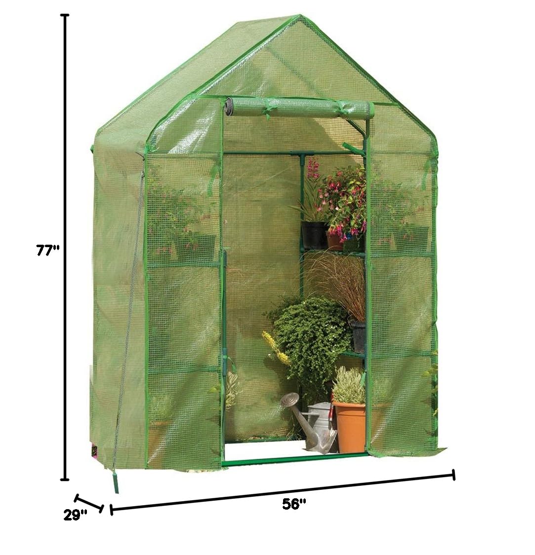 Gardman 7620 Walk-in Greenhouse for Outdoor Gardening - Durable & Spacious Plant Growing Shelter for Backyard, Patio or Balcony