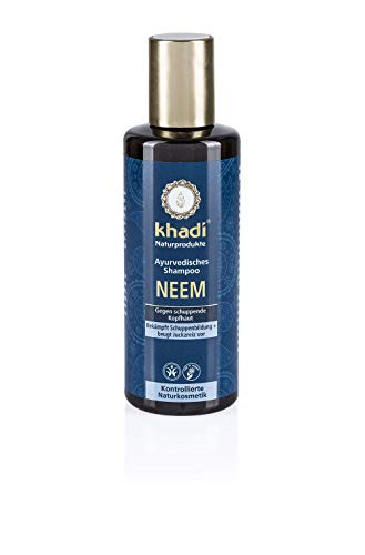 Khadi Neem Anti-Dandruff Shampoo 210ml - Natural Ayurvedic Hair Care for Scalp Treatment & Itchy Scalp Relief - Perfect for Daily Use & Sensitive Scalp