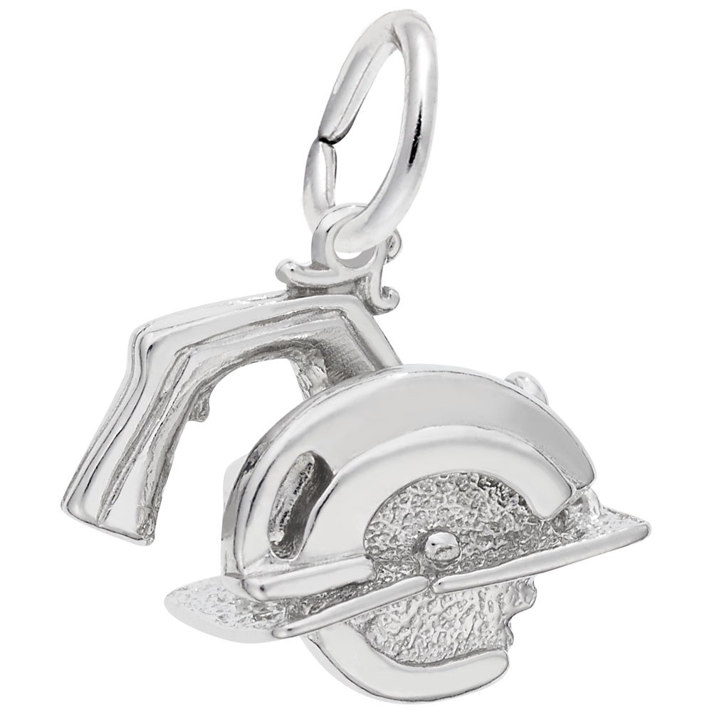 Electric Saw Pendant Charm - Stainless Steel Jewelry Charm for DIY Bracelets & Necklaces - Perfect for Crafting, Gifts & Everyday Wear