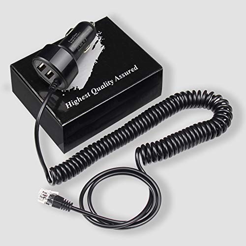 FouceClaus RJ11 Radar Detector Power Cord with Dual USB Ports - Compatible with Escort, Valentine One V1, Beltronics, Uniden R3/R4/R7/R8 & Passport - Car Charger Adapter for Road Trips & Highway Driving