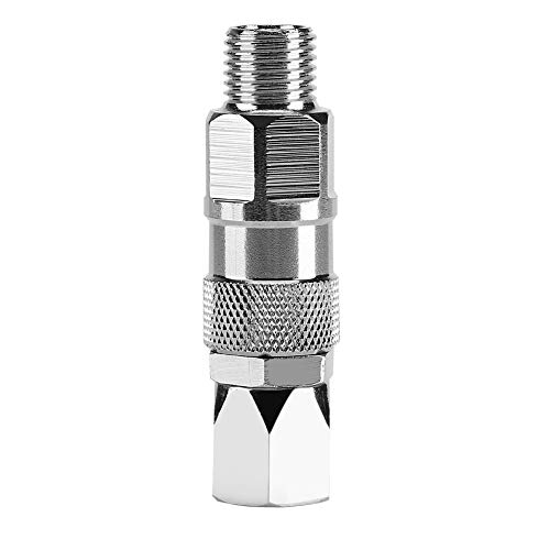 1/4-Inch 360° Swivel Hose Joint - Stainless Steel High Pressure Spray Gun Connector for Paint Sprayers & Hoses (2.5 x 0.6 Inch) - Perfect for Professional Painting, Automotive Detailing & Industrial Cleaning Applications