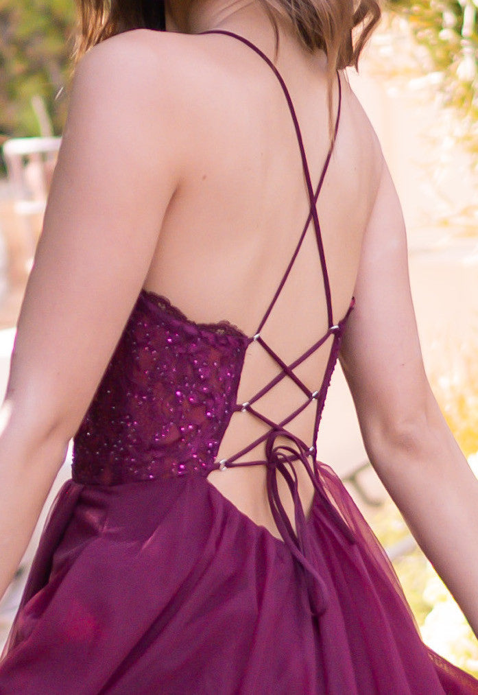 Elegant Dani Gown in Mulberry - Perfect for Weddings, Parties & Special Occasions