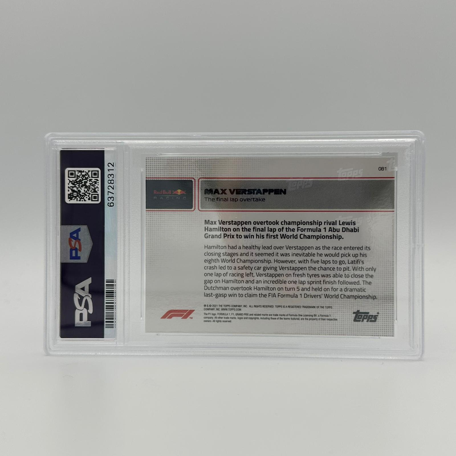 PSA 10 Graded /99 The Final Lap Overtake #81 Racing Card - Perfect for Collectors, Investors & Racing Fans Display