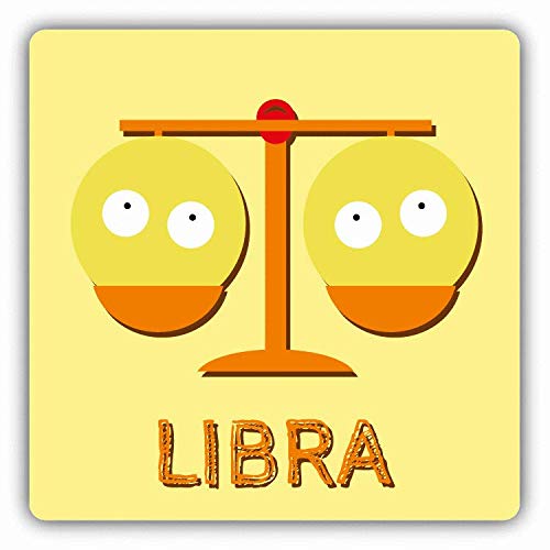 Libra Zodiac Sign Cartoon Stickers - 50 Pack for Scrapbooking, DIY Crafts, Bullet Journals, Calendars & Art Projects - Perfect for Kids Activities, Planner Decorations & Creative Gift Ideas