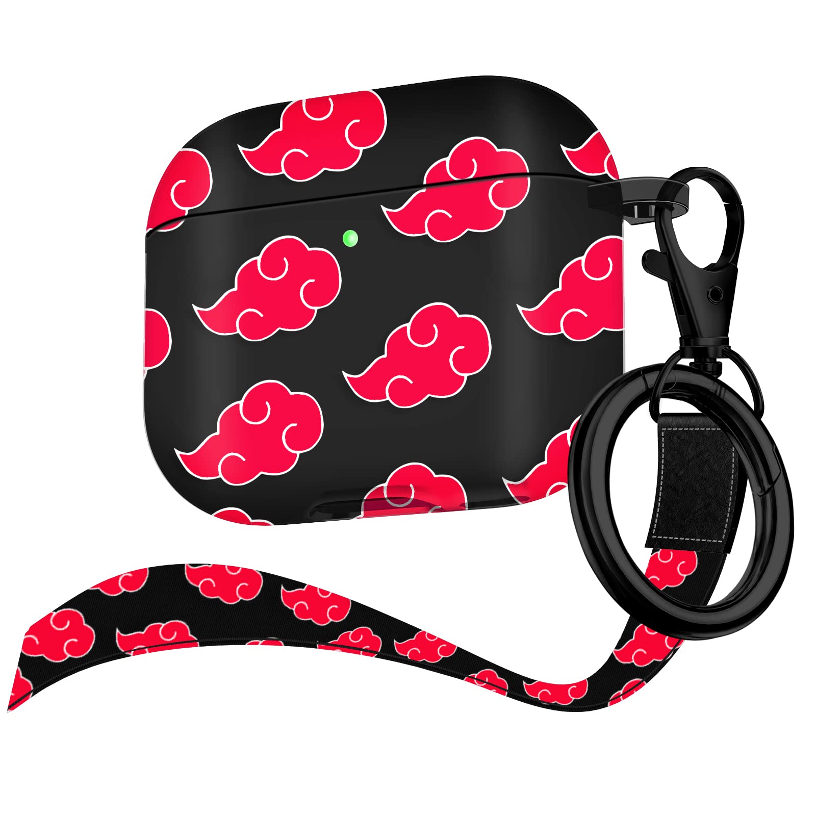 AirPods 3 Case Cover with Keychain - Protective Case for AirPods 3rd Generation (2021) Charging Case - Shockproof & Scratch-Resistant - Red Cloud Design - Perfect for Travel, Gym & Daily Use