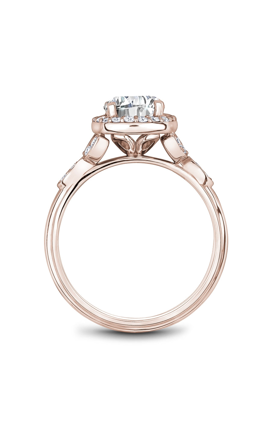 Noam Carver B510 01RA Diamond Engagement Ring for Women - 14K White Gold Bridal Wedding Band, Perfect for Proposals, Anniversaries & Special Occasions