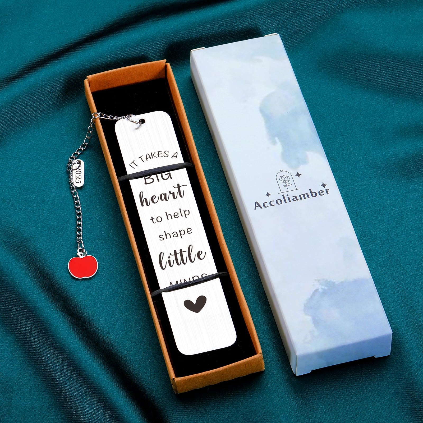 Teacher Bookmark with Chain - Christmas, Graduation Gift for Teachers - Perfect for Back to School & Appreciation