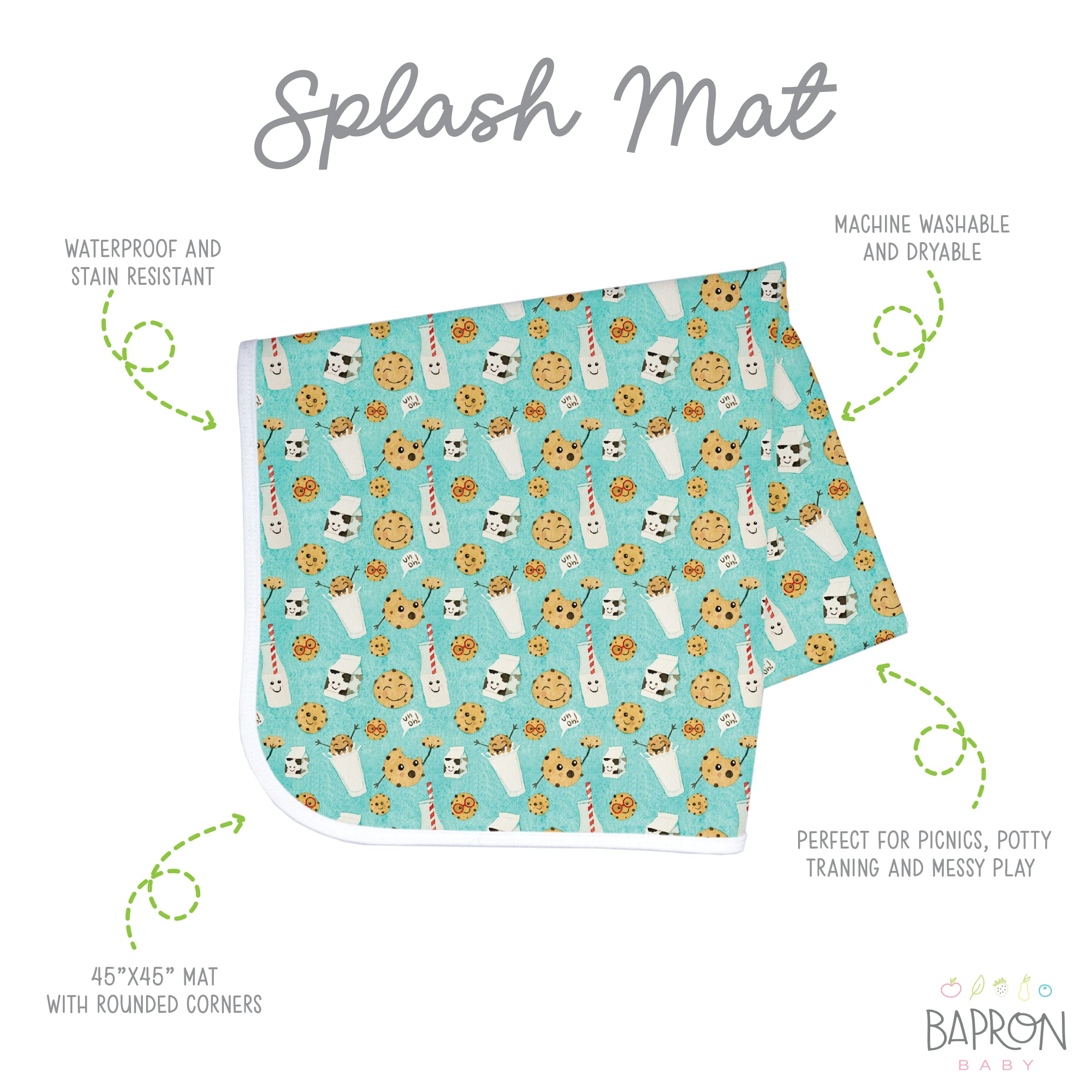 BapronBaby Waterproof Splash Mat for High Chairs - 45