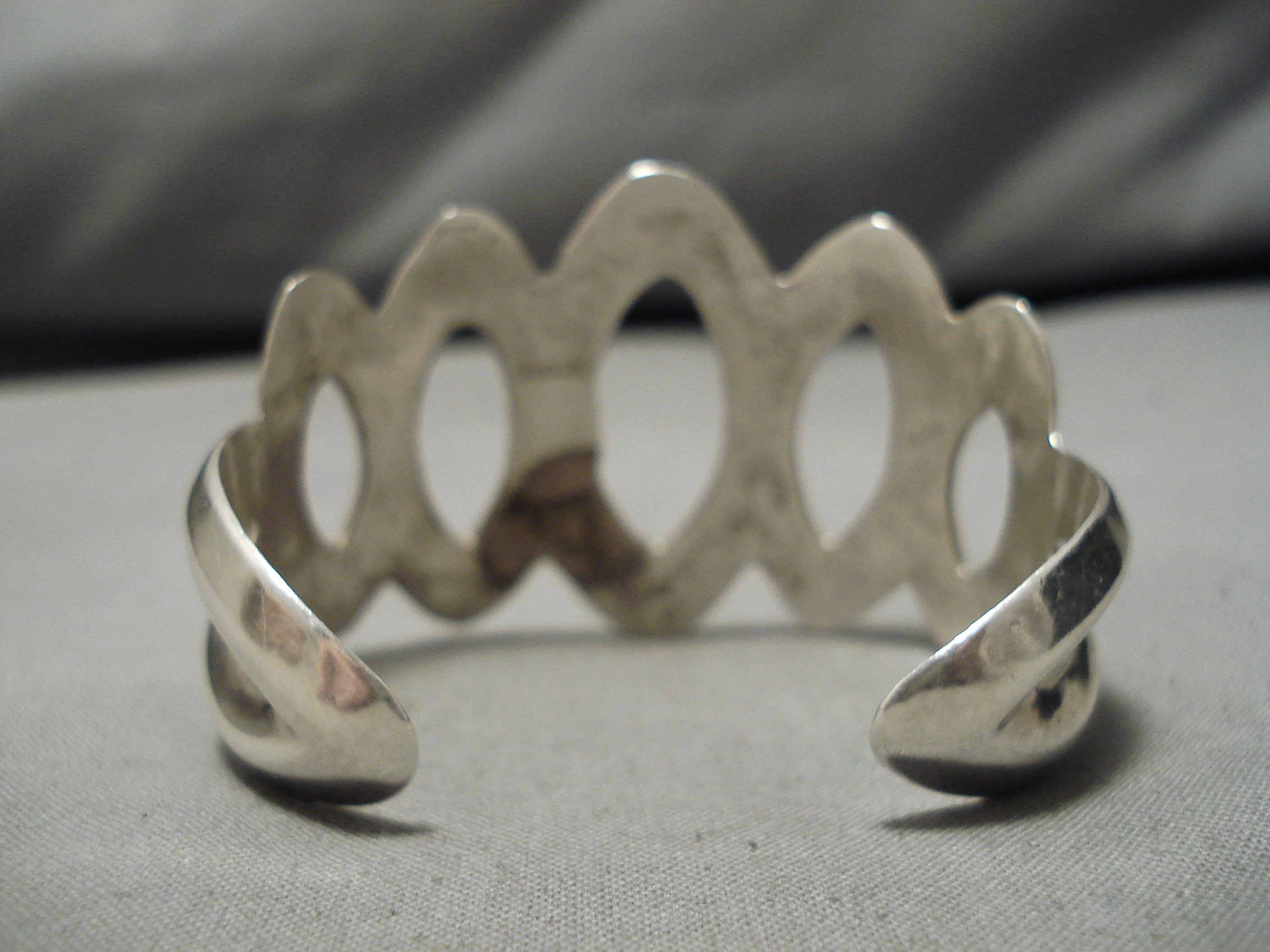 Authentic Vintage Navajo Sterling Silver Concho Bracelet by Felix Joe - Handcrafted Native American Jewelry for Women, Boho Fashion & Cultural Style Accessories