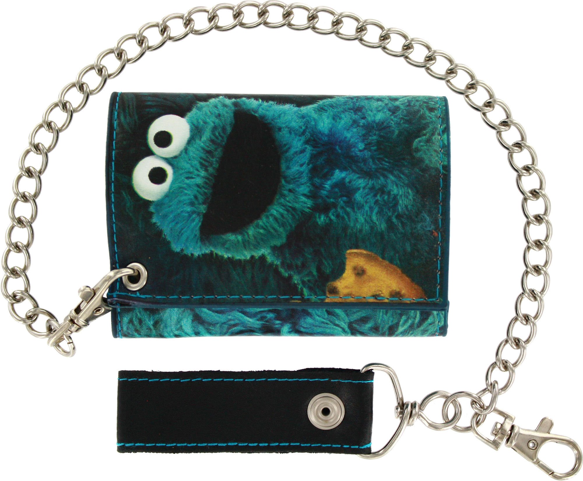 Sesame Street Cookie Monster Tri-Fold Wallet for Kids - Fun & Durable Leather Wallet for Boys & Girls - Perfect for School, Travel & Everyday Use