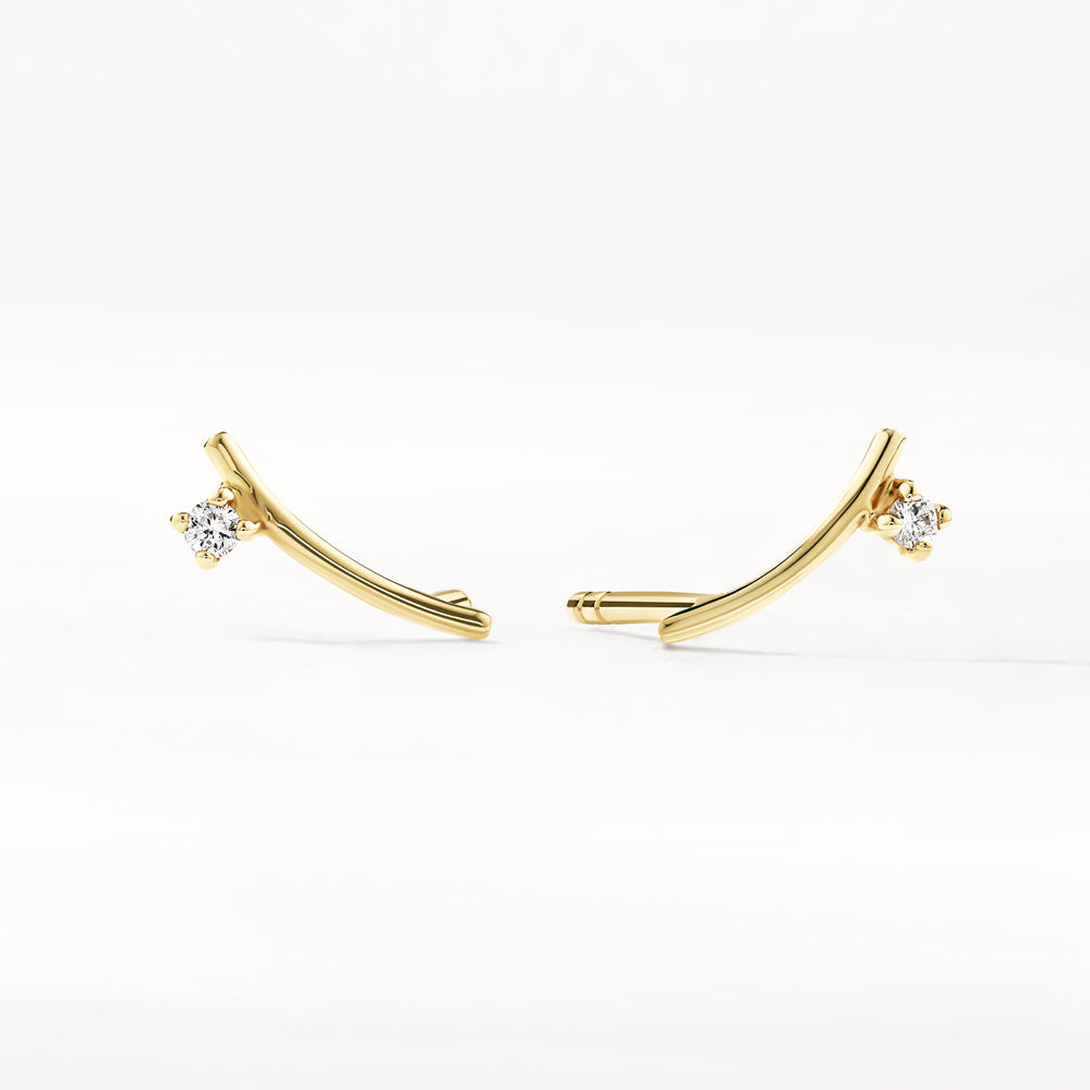 10k Gold Diamond Dot Bar Stud Earrings for Women - Elegant Everyday Jewelry for Work, Parties & Special Occasions