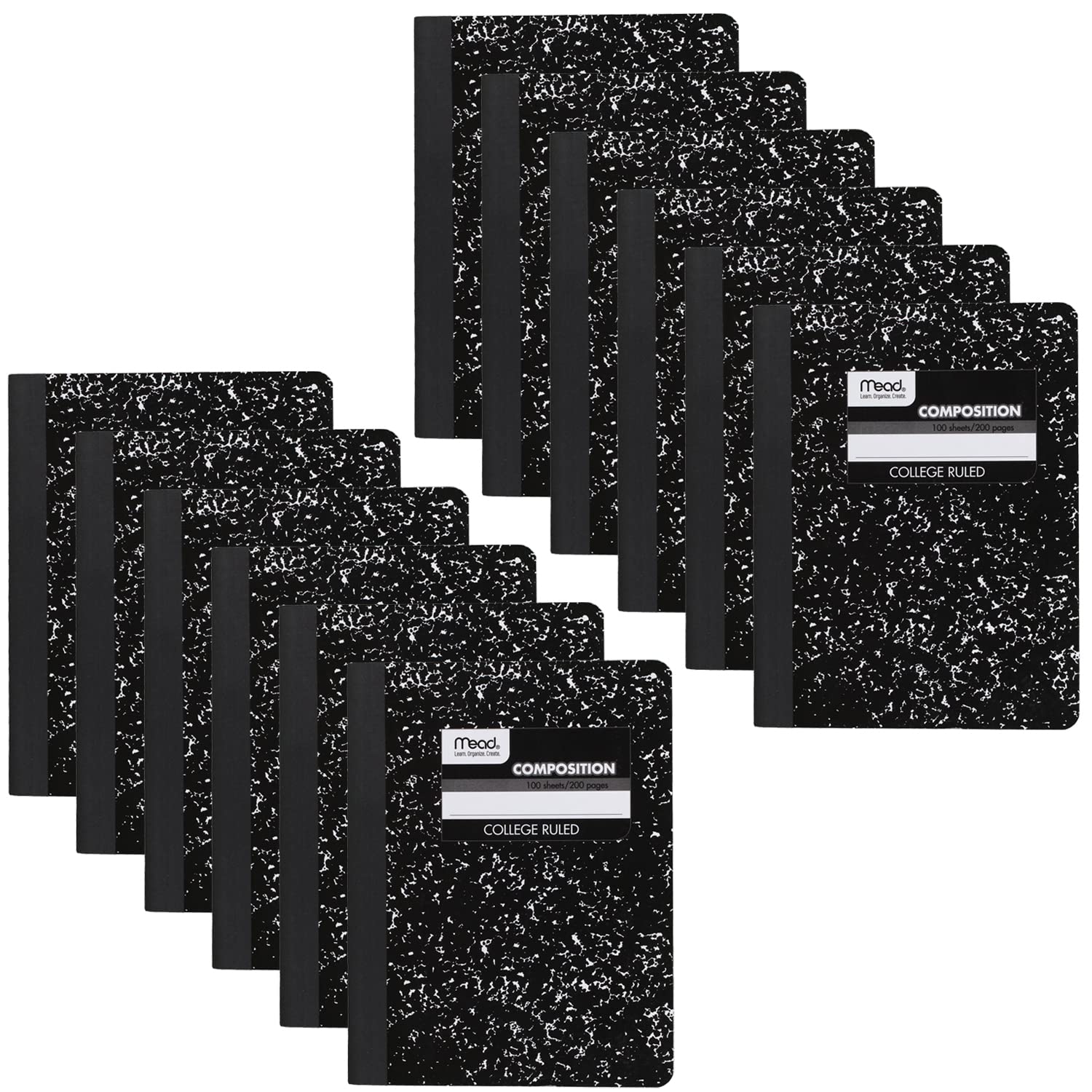 Mead Composition Notebooks 12 Pack - College Ruled Paper 9.75