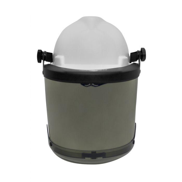 Cap Style Hard Hat Helmet with 12 Cal Arc Flash Protection | Adjustable Flip-Up Faceshield & Standard Slotted Mount | OSHA Compliant Safety Gear by National Safety Apparel | Perfect for Construction, Electrical Work & Industrial Safety