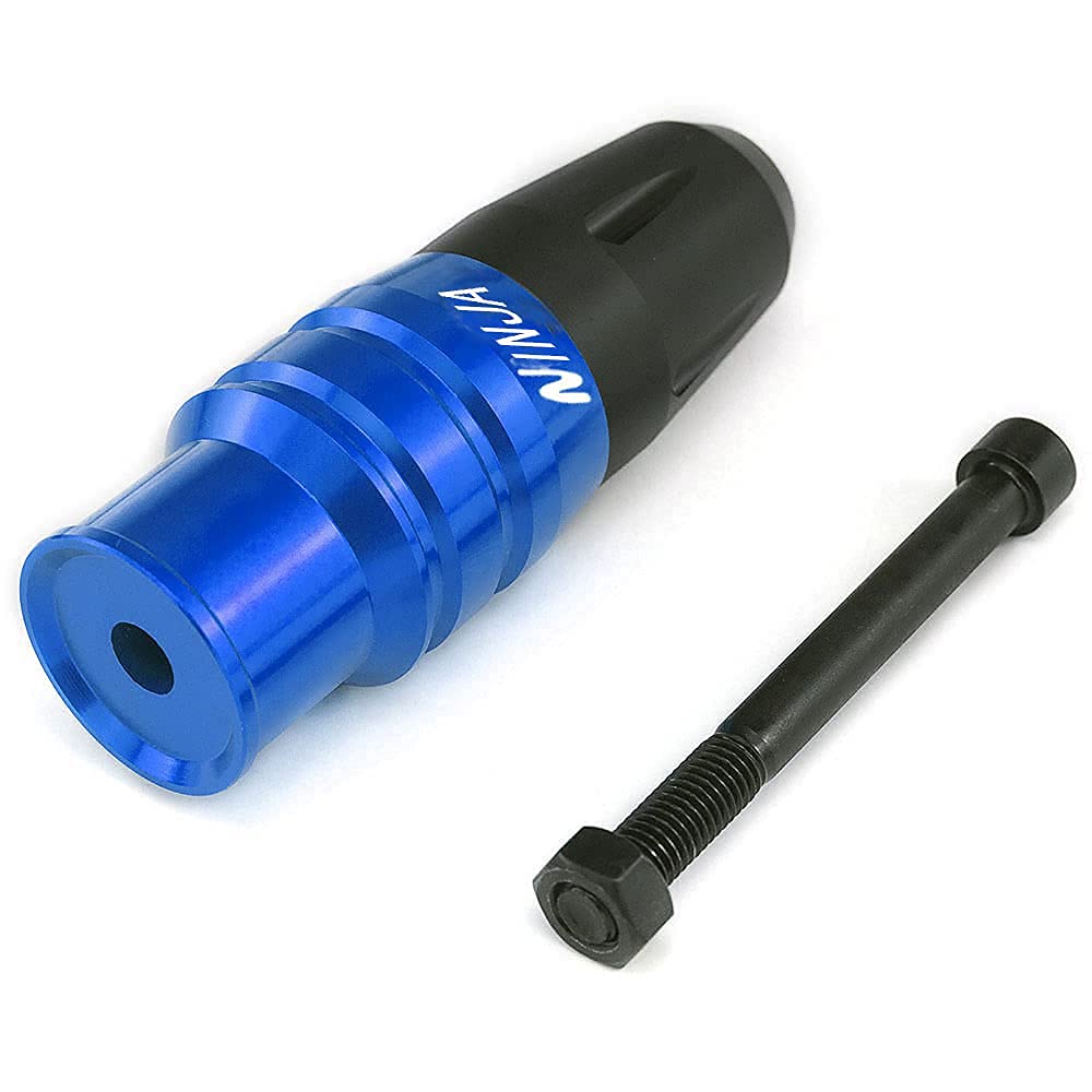 KAWASAKI NINJA 250 300 400 Motorcycle CNC Crash Protection Sliders (2018-2024 Models) - Exhaust & Frame Protection Pads with Logo - Perfect for Track Days & Street Riding Safety