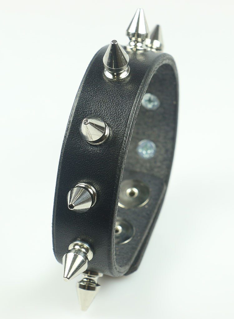 Handmade Tree Spiked Leather Bracelet for Men - Stylish Gothic Punk Biker Jewelry - Perfect for Concerts, Parties & Everyday Wear