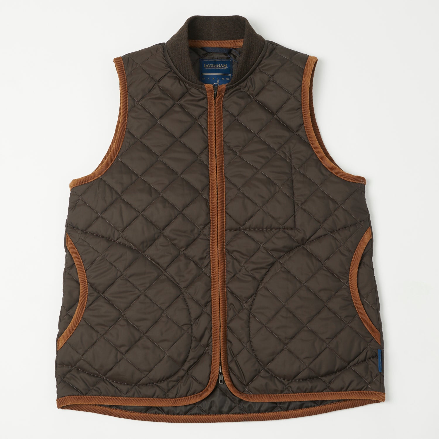 Lavenham Zip Bomber Gilet Vest - Dark Chocolate Brown Quilted Jacket for Men & Women | Outdoor Activities, Casual Wear, Fall & Winter Fashion