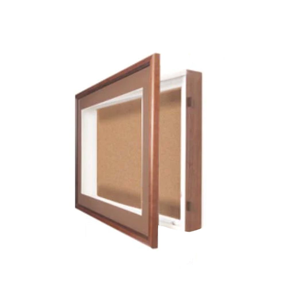 Deep Designer Wood Shadowbox Swing Frames with Cork Board & Interior Lighting - 12 Sizes for Wall Decor, Home Office, Gallery Display & Picture Frames