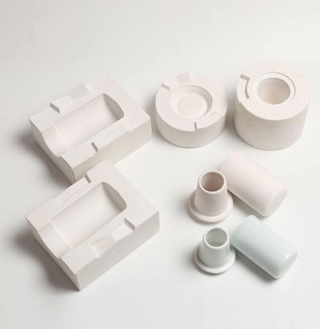 Ceramic Slump and Hump Mold Set for Mini Toothpick Holder - White Pottery Clay Mold for Plaster & Ceramic Container Making - Perfect for DIY Crafts, Home Decor, and Pottery Studio Projects