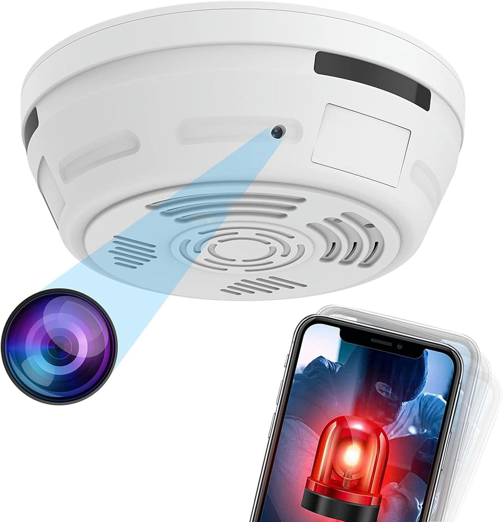 QPZMALSKY Mini Hidden Spy Camera 1080P WiFi - Secret Baby Monitor with Audio & Video, Covert Nanny Cam for Home & Office Surveillance, Motion Detection, 32GB Storage - Ideal for Child Safety, Elderly Care & Security Monitoring