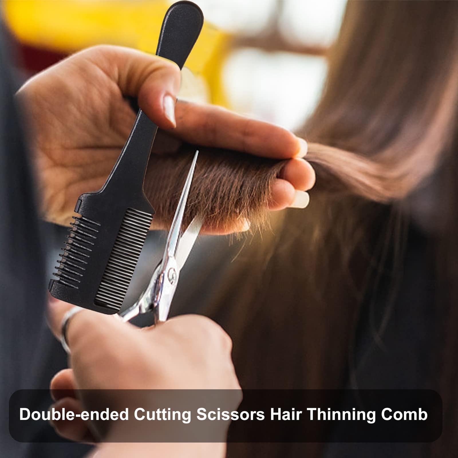 Professional Double Edge Hair Razor Comb for Women & Men - Dual Ended Hair Trimming & Styling Tool with Fine Tooth Comb - Home Hair Cutting Kit (Multicolor, 1 Pack) | Perfect for DIY Haircuts, Beard Trimming & Salon-Style Grooming at Home
