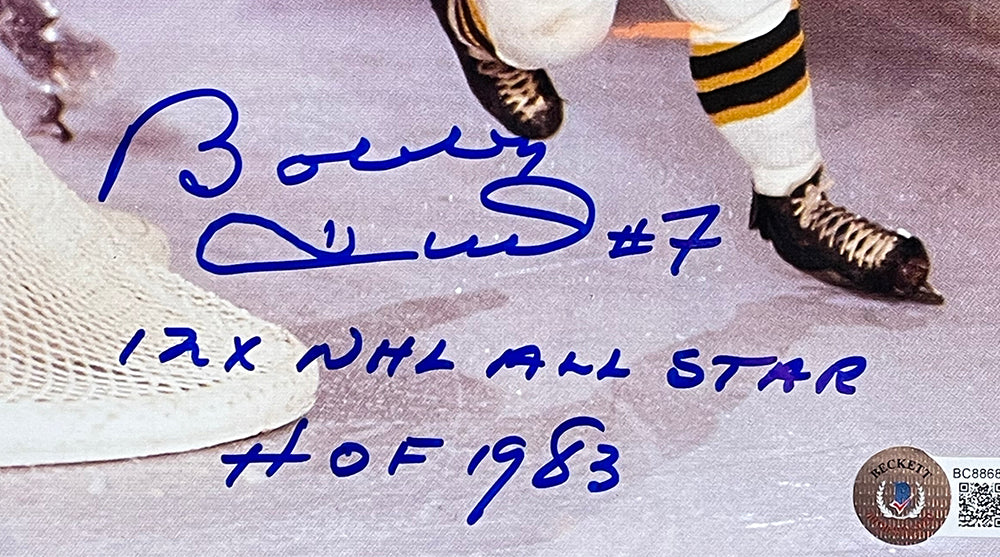 Bobby Hull Autographed 8x10 Chicago Blackhawks Photo - NHL All-Star & Hall of Fame 1983 - Beckett Certified - Perfect for Sports Memorabilia Collections and Hockey Fan Gifts