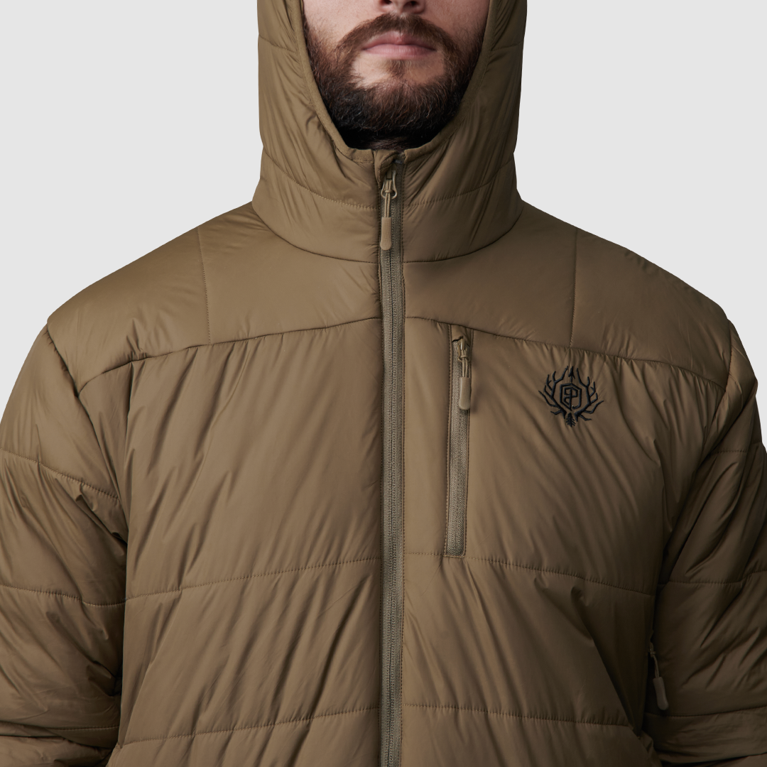 Men's Tundra Winter Jacket - Coyote Brown Waterproof Windproof Insulated Coat for Outdoor Hiking, Camping & Cold Weather Activities