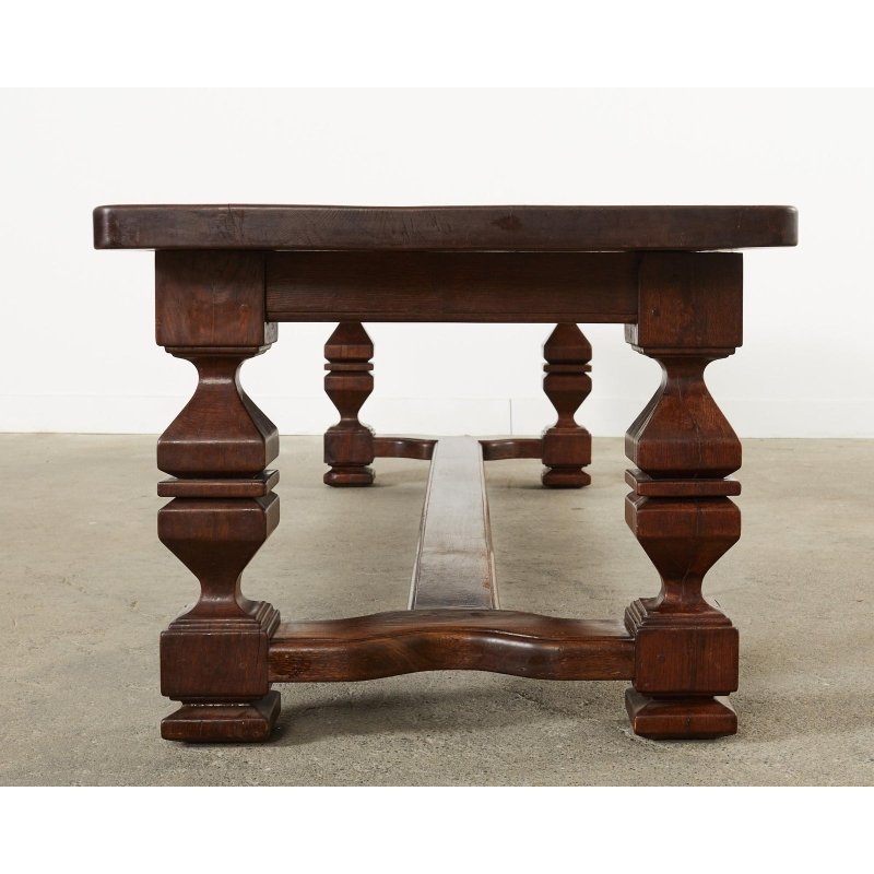 Handmade Farmhouse Trestle Dining Table - Solid Wood Rectangle Kitchen Table for 6-8 People | Rustic Country Style Dining Room Furniture for Family Gatherings & Entertaining