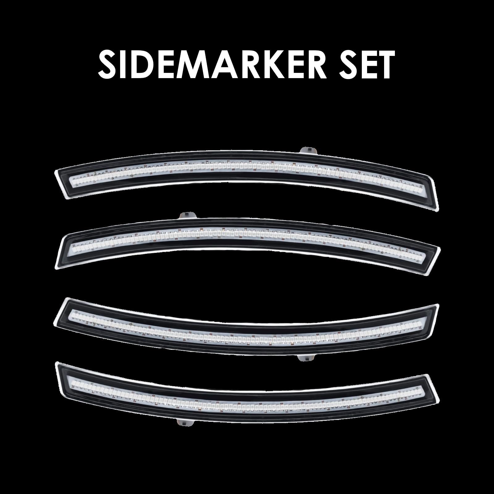 ORACLE Lighting 2392-019 Set of 4 Clear Lens SMD LED Sidemarker Lights - Front & Rear Replacement for 2014-2019 C7 Corvette | OEM Fit, Bright Visibility for Night Driving & Enhanced Style