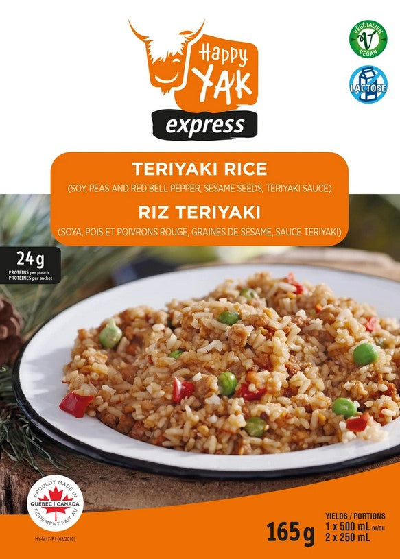 Happy Yak Teriyaki Rice - Premium Japanese Style Instant Rice - Quick & Easy Meal for Busy Professionals, College Students & Camping Trips