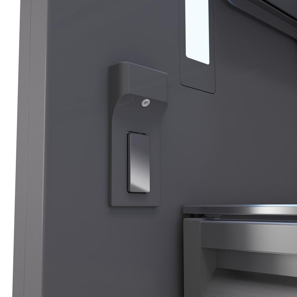 ZLINE Autograph Edition 30 Inch Built-In Bottom Freezer Refrigerator - 16.1 cu.ft Capacity, Panel Ready, Water Dispenser & Ice Maker, Graphite Gray Interior with Champagne Bronze Accents (GRBIVZ 30 CB) - Perfect for Modern Kitchens, Open Concept Homes & Luxury Appliances Integration