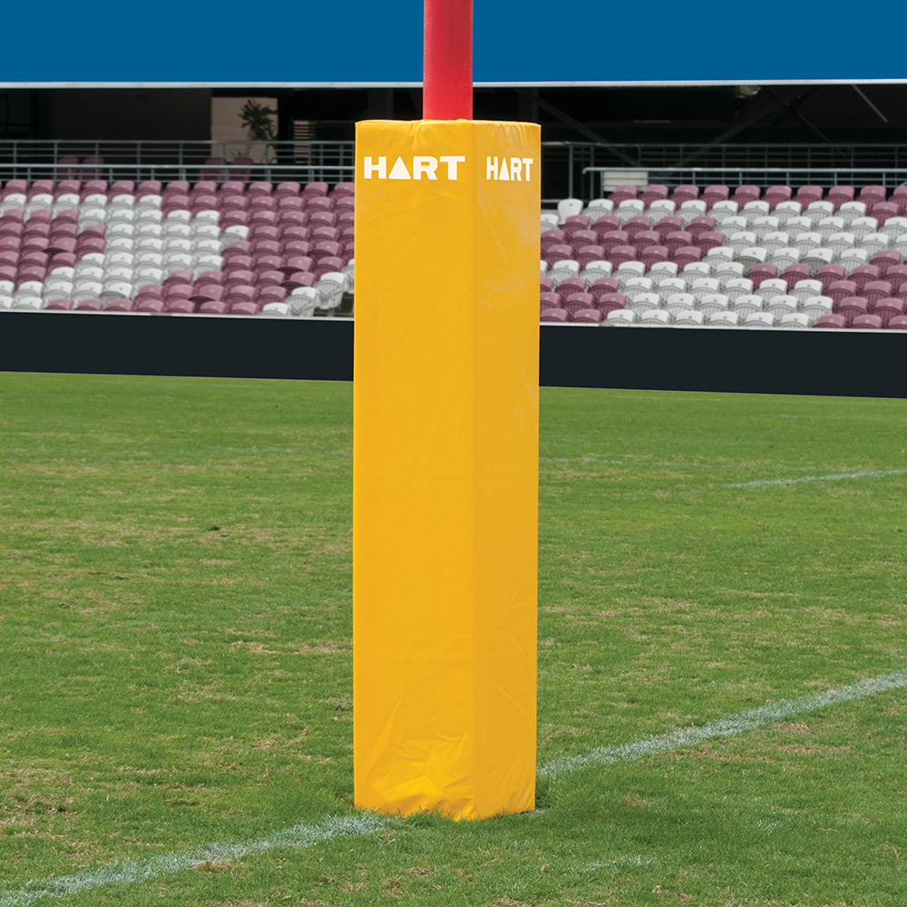 HART Square Rugby Post Pads - 35cm (Set of 4) - High Density Foam Protection for Rugby Goal Posts - Perfect for Training & Match Safety
