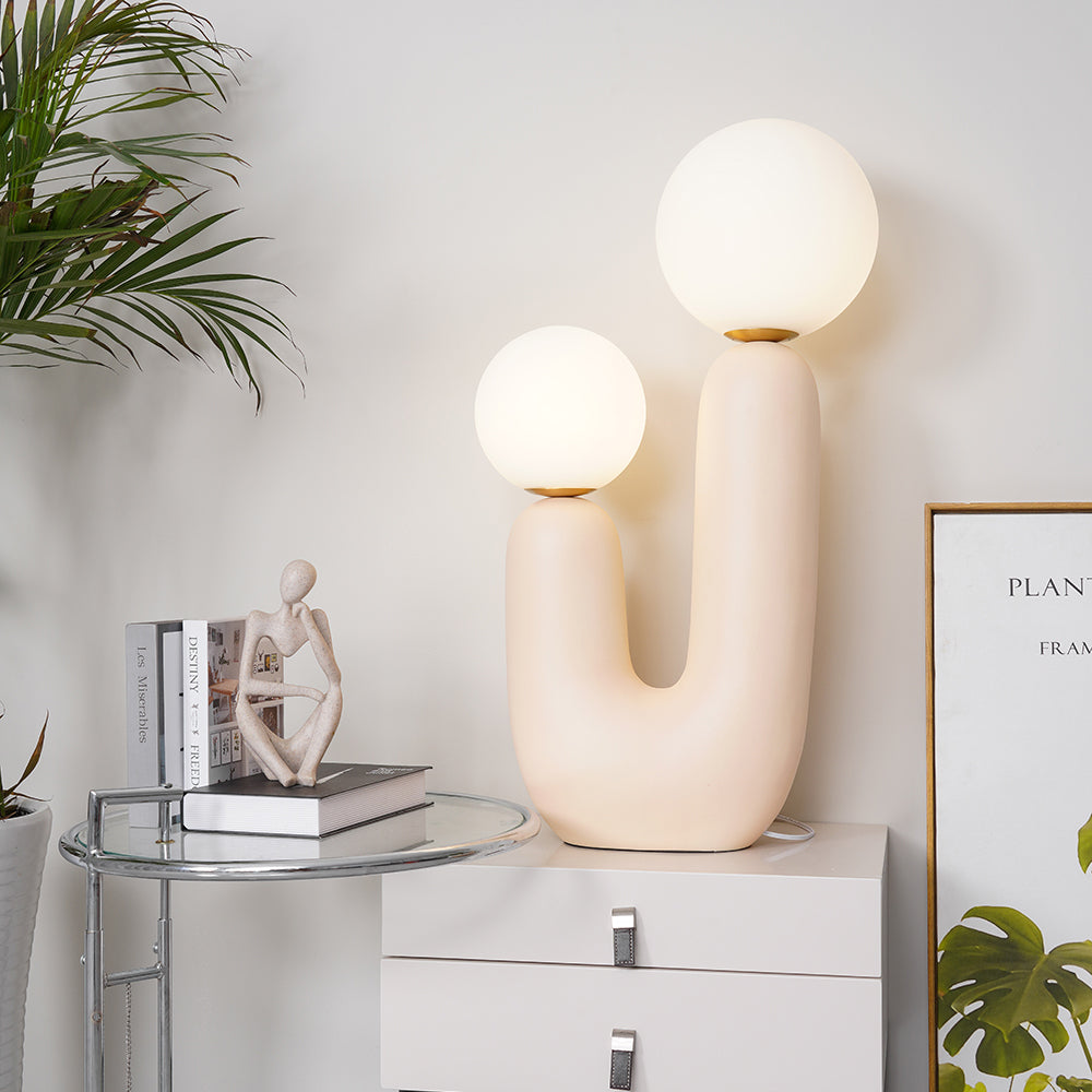 Modern Ceramic Table Lamp - Handcrafted Home Decor for Bedroom, Living Room & Office - Soft Warm White Light for Cozy Ambience
