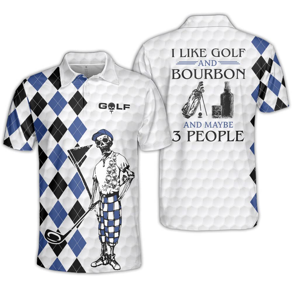 Royallab Funny & Crazy Printed Golf Polo Shirts for Men - Breathable & Comfortable Men's Golf Shirts for Casual & Sport Wear - Perfect for Golfing, Office, and Outdoor Activities