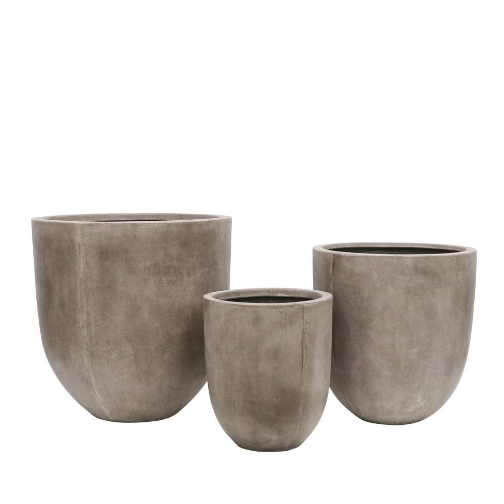 Mohaka Large Weathered Cement Planter - Modern Outdoor & Indoor Garden Decor for Plants, Succulents, and Flowers