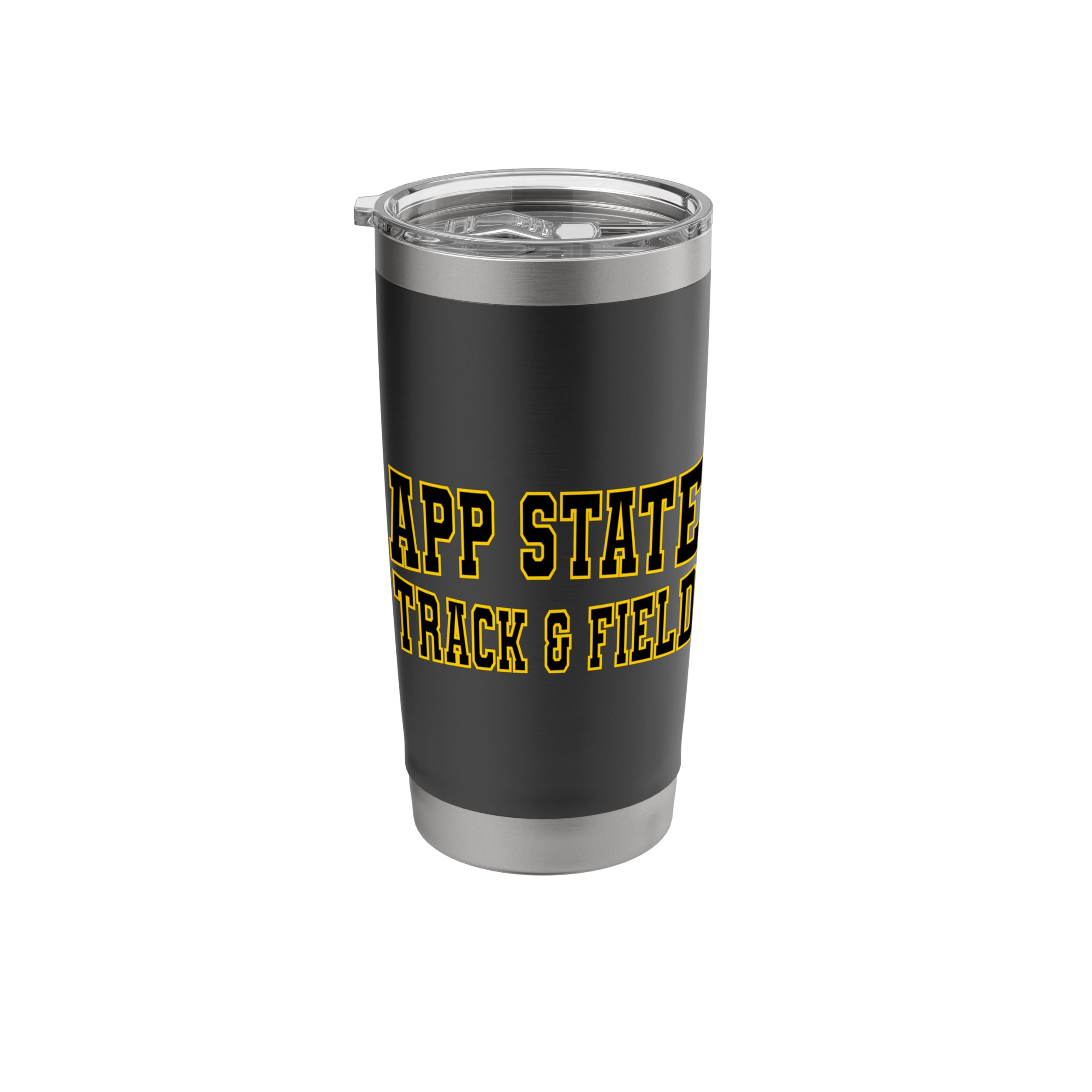 Appalachian State University Track & Field Stainless Steel Insulated Tumbler - 20oz Double-Wall Vacuum Insulated Cup for Hot & Cold Drinks - Perfect for Sports, Gym, Hiking and Outdoor Activities