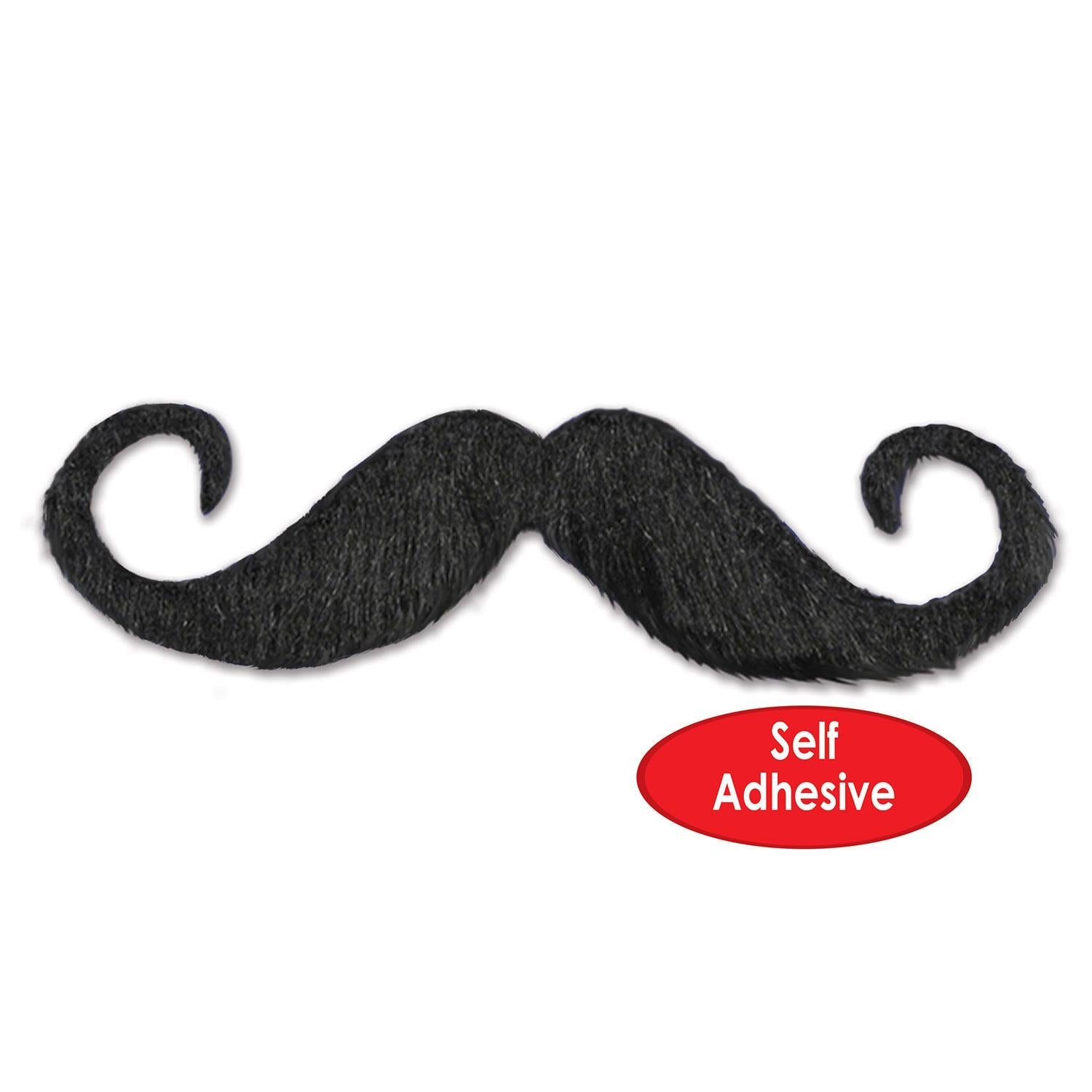 12 Pack Beistle Handlebar Hairy Mustache Costume Accessories - Perfect for Halloween, Cosplay, and Themed Parties