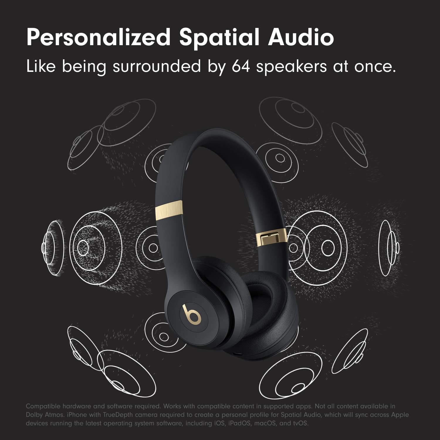 Beats Solo 4 Wireless Bluetooth On-Ear Headphones - Apple & Android Compatible, 50-Hour Battery Life (Refurbished) - Perfect for Gym, Travel & Work