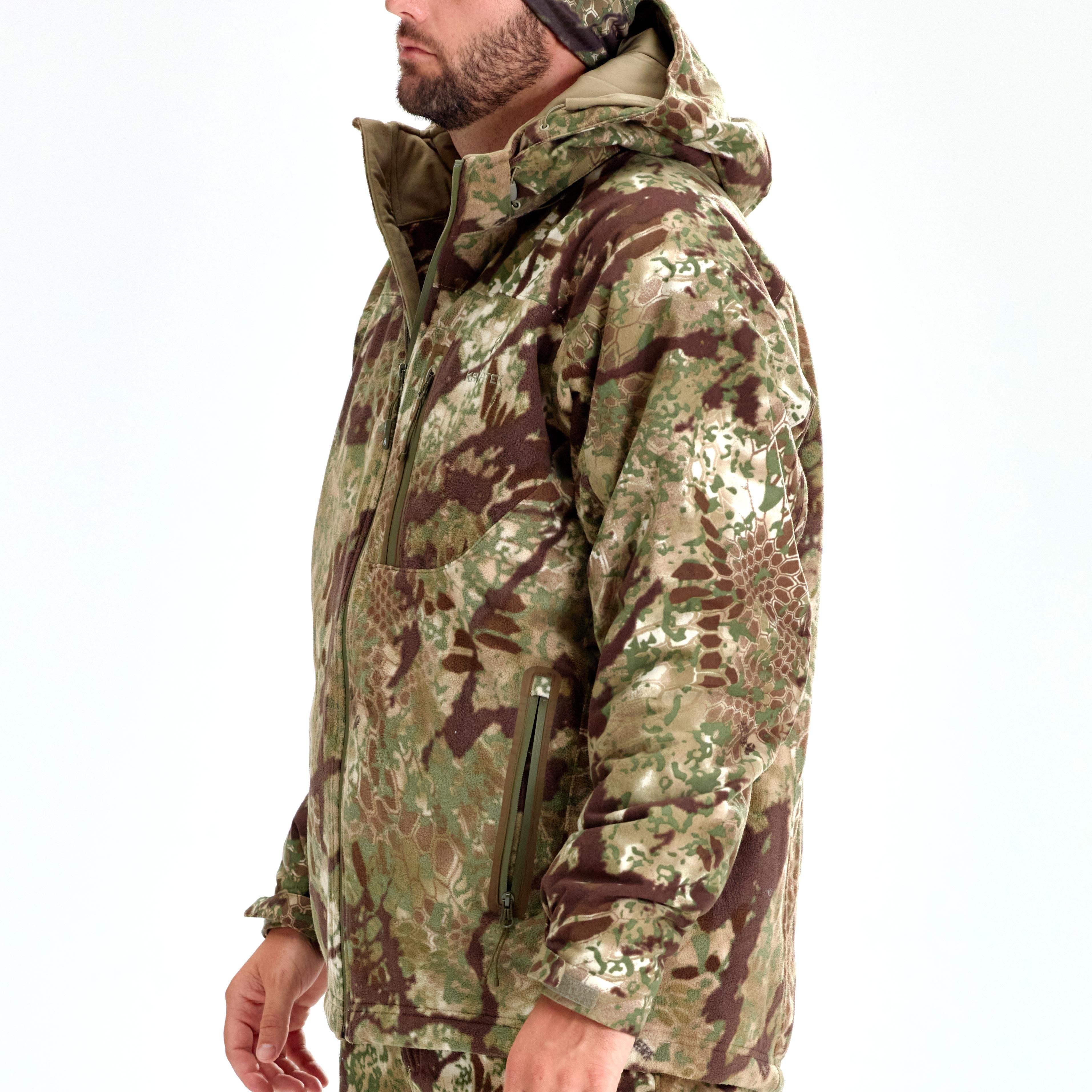 Vellus Jacket Camouflage - Lightweight Outdoor Hunting & Hiking Jacket for Men & Women | Perfect for Camping, Airsoft & Tactical Adventures