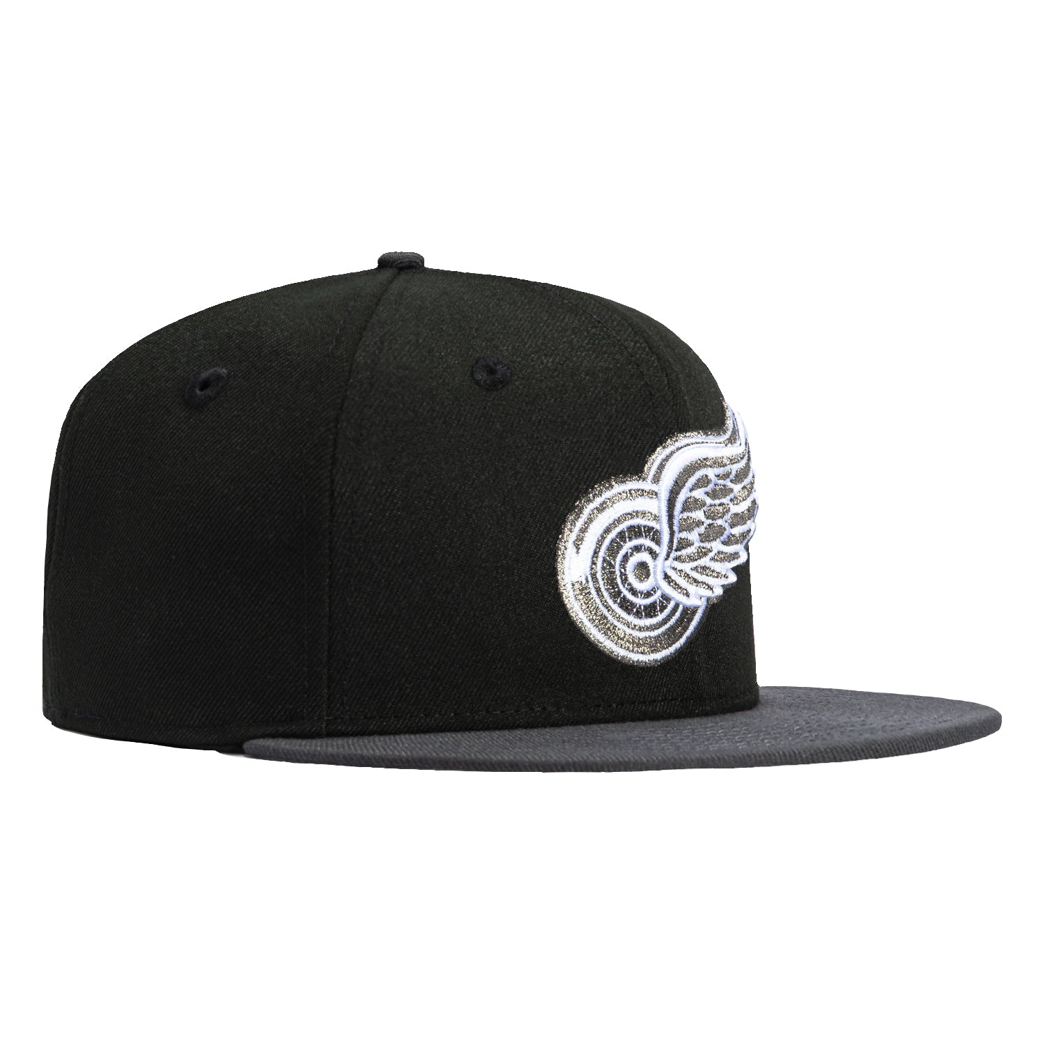 New Era 59Fifty Detroit Red Wings Snapback Hat - Black & Graphite Colorway | Official MLB Licensed Baseball Cap for Men & Women | Perfect for Sports Fans, Game Day & Streetwear Fashion