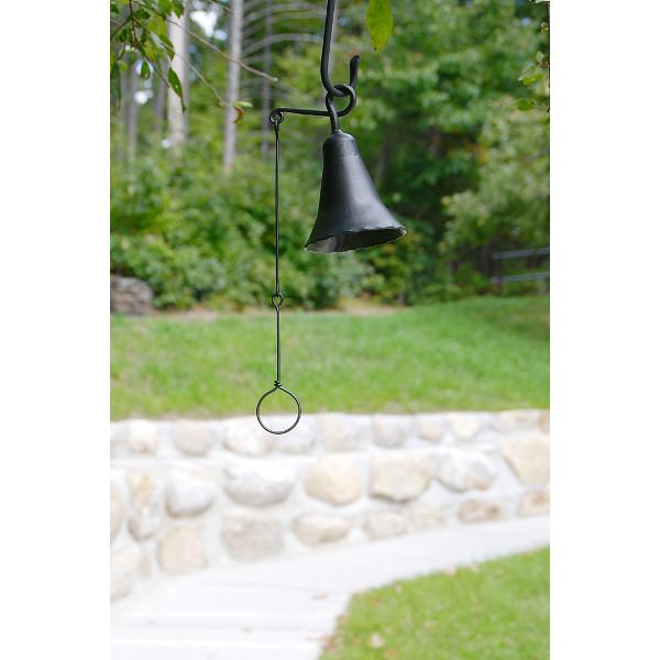 Handmade Wrought Iron Decorative Bell - Rustic Farmhouse & Garden Wind Chime for Outdoor Patio, Porch, and Wall Decor