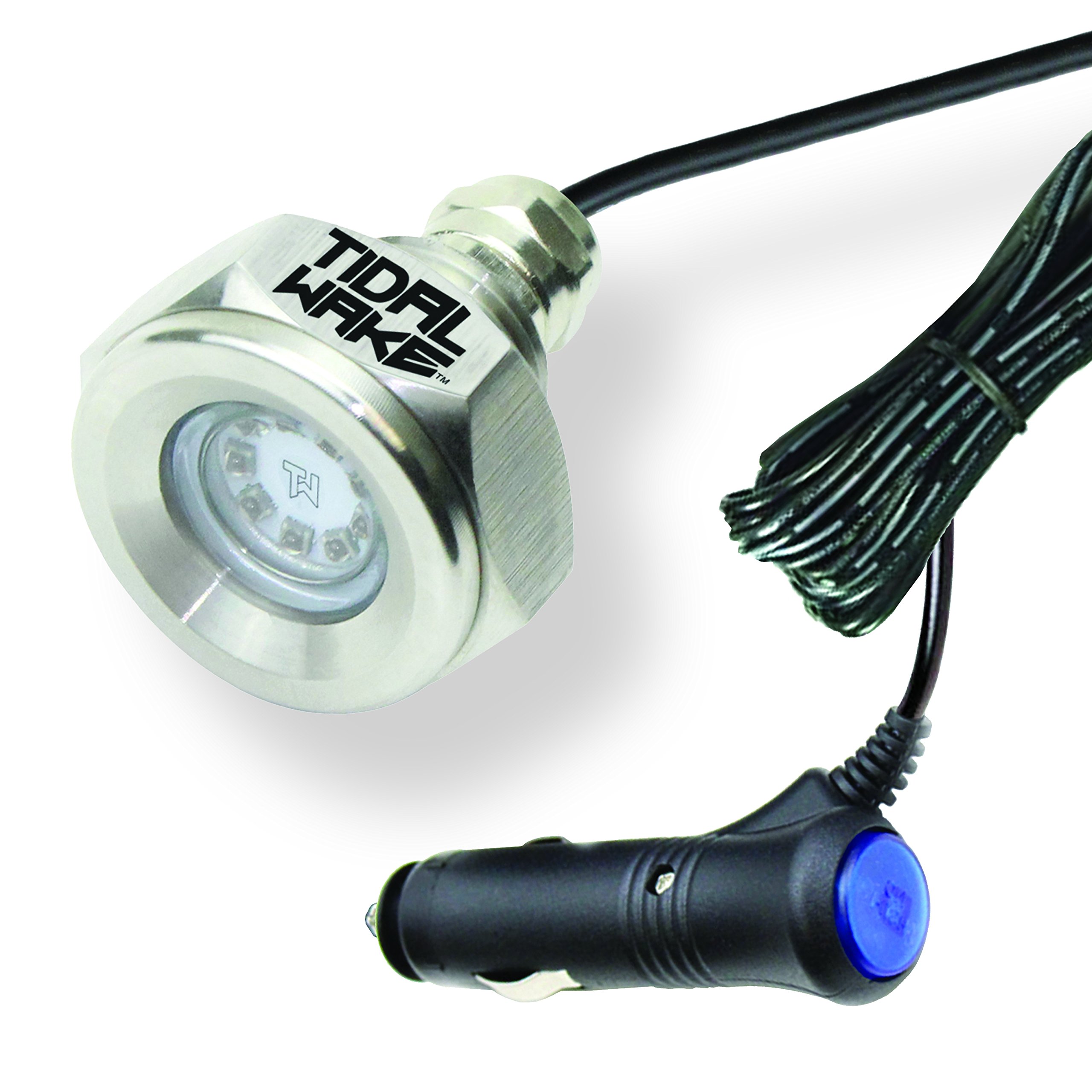 Tidal Wake Plug N' Play Underwater LED Boat Drain Plug Light - No Wiring Required, No Drilling Needed - Ultra-Bright Underwater Lighting for Boats, Yachts & Watercraft - Easy 5-Minute Installation with 3-Year Warranty - Perfect for Night Boating, Fishing & Water Sports