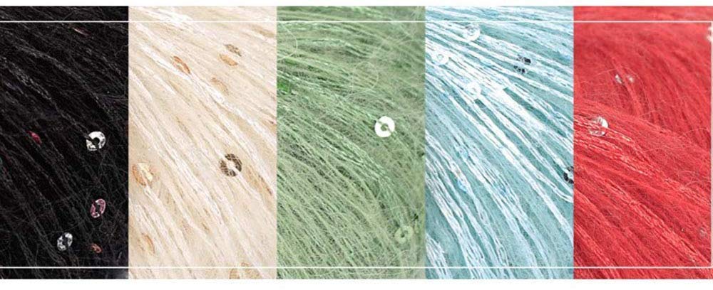 100g Lurex Mohair Yarn - Soft Sparkly Sequined Wool Yarn for Knitting & Crochet (White Colorful) | DIY Winter Hats, Sweaters, Shawls & Accessories | Perfect for Holiday Crafts & Cozy Winter Projects