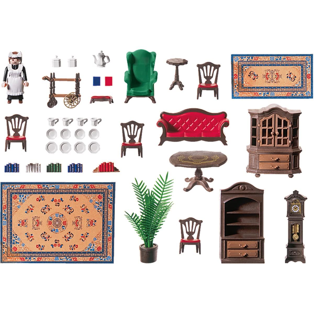 Playmobil 70894 Victorian Doll House Living Room Set - Miniature Dollhouse Furniture for Kids & Collectors - Perfect for Pretend Play & Room Decor