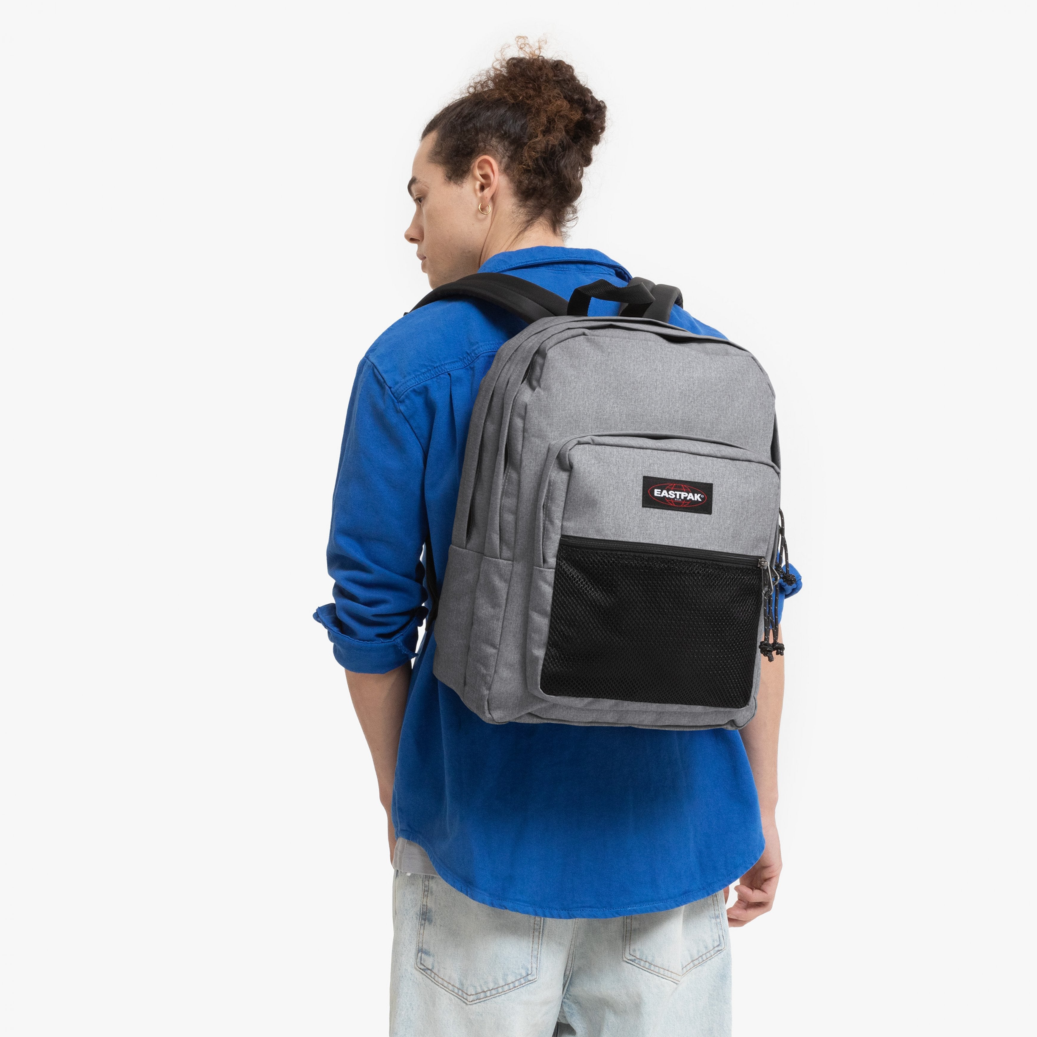 Eastpak Pinnacle Backpack - Durable Laptop Backpack for School & Travel, Sunday Grey - Perfect for College Students, Work Commute & Outdoor Adventures