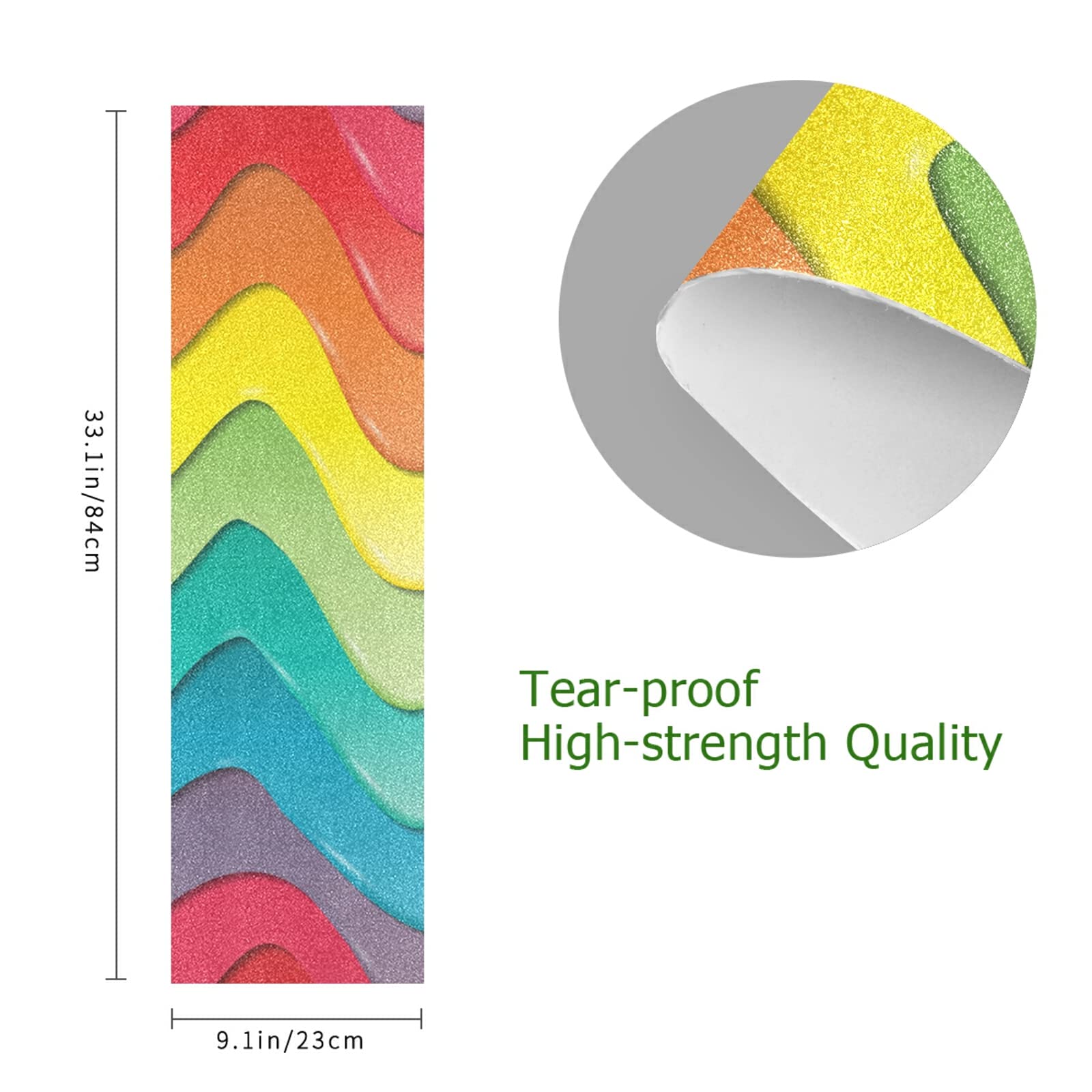 Bolaz Premium Skateboard Grip Tape - 33.1 x 9.1 Inch Non-Slip Sandpaper Deck Tape for Longboards & Scooters | Waterproof, Customizable Design | Perfect for Street Skating, Tricks & Commuting